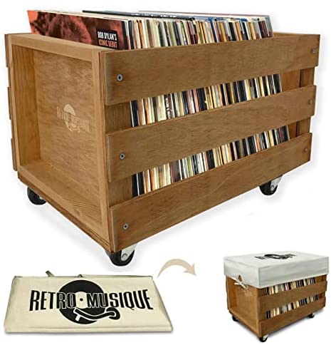 Boîte de rangement pour disques, étui en vinyle de 7 pouces de style  vintage. Étiquette HARDROCK -  France