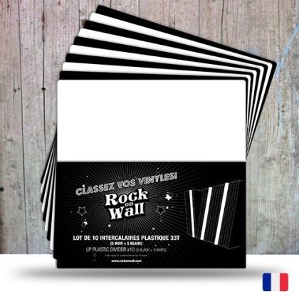 Lot 10 intercalaires separateur en plastique pour disques vinyle 33t