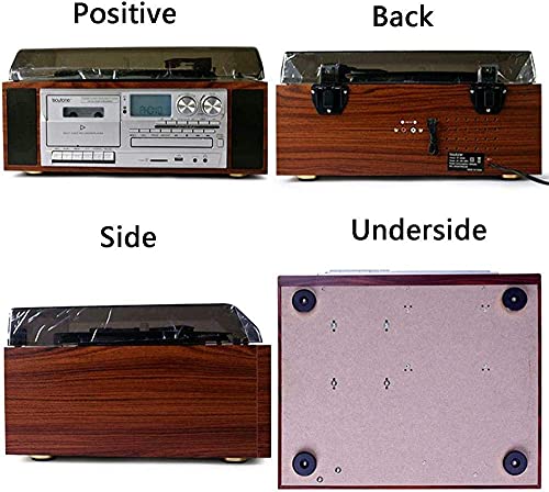 Tourne-disque Bluetooth Platine vinyle à 3 vitesses entraînée par courroie Tourne-disques rétro vintage Haut-parleurs stéréo intégrés Haut-parleur stéréo intégré (platines vinyles pour lecteurs) – Image 7