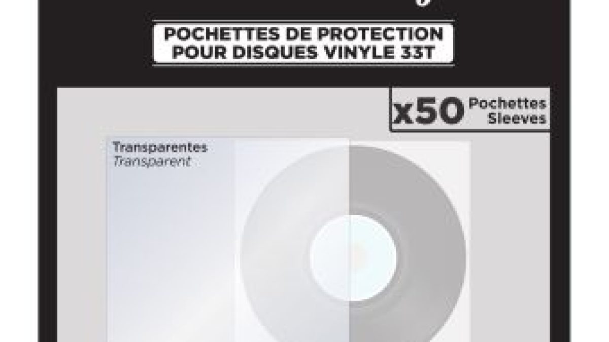 50 Pochettes Antistatiques Pour Vinyles - Protection Translucide PEHD, Fond Rond - Pour Albums 33/45 Tours